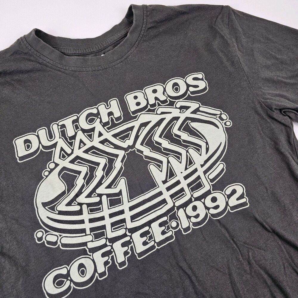 Dutch Bros Coffee Mens M T Shirt Black Graphic Tee Skeleton Hands Streetwear